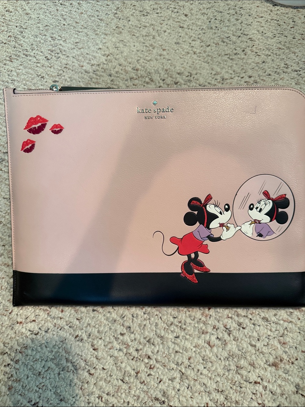 kate spade New York Pink and Black Minnie Mouse Tablet Sleeve